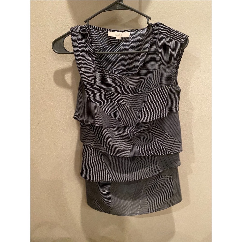 LOFT XXS TOP NAVY